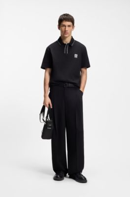 Logo phone holder with mini pouch, Black