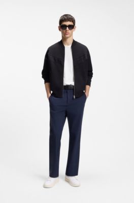 Nappa-leather trainers with gold-tone logo, White