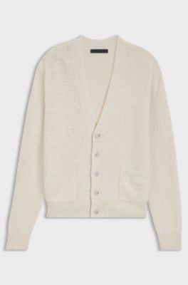 BOSS BY BECKHAM Cardigan aus Baumwoll-Mix, Natur