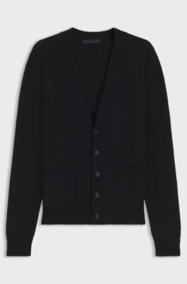 BOSS BY BECKHAM cardigan in a cotton blend, Dark Blue