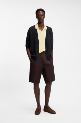 BOSS BY BECKHAM vest van een katoenmix, Donkerblauw