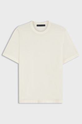 BOSS BY BECKHAM knit T-shirt in virgin wool, Natural