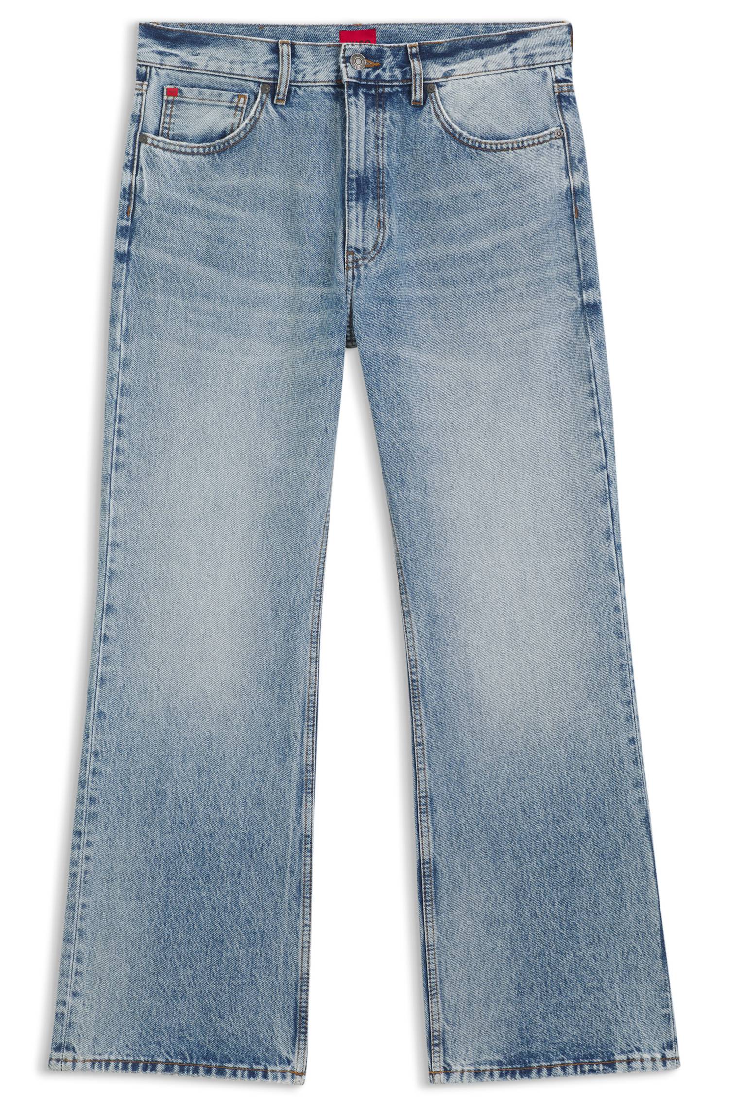 Hugo Regular-fit jeans in blue denim with flared leg herr – bild 4