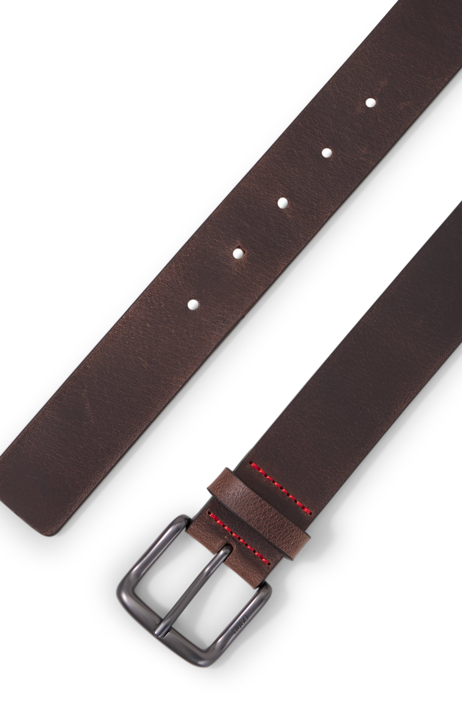 Hugo Italian-made leather belt skärp & hängslen herr – bild 2