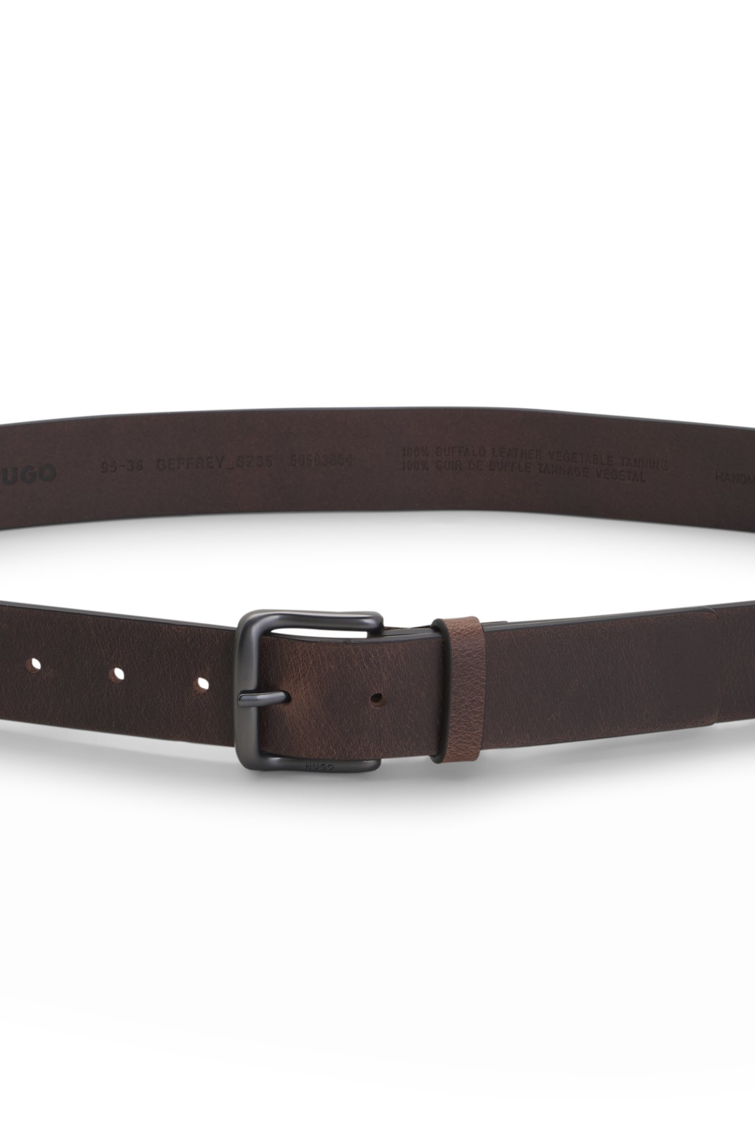 Hugo Italian-made leather belt skärp & hängslen herr – bild 3