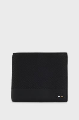 Pl&aring;nbok med monogram och enf&auml;rgade detaljer, Svart