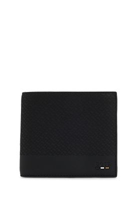 Monogram wallet with plain trims