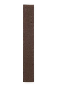BOSS BY BECKHAM Tie in linen and tussah silk, Dark Brown
