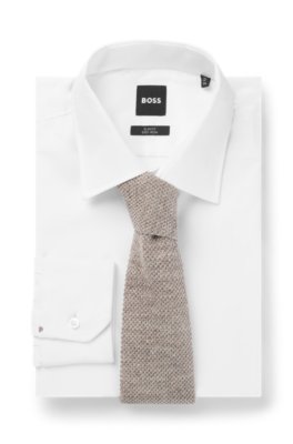 Boss BY BECKHAM Tie in linen and tussah silk slipsar herr – bild 2