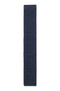 BOSS BY BECKHAM Tie in linen and tussah silk, Dark Blue