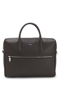 Document case with all-over embossed pattern