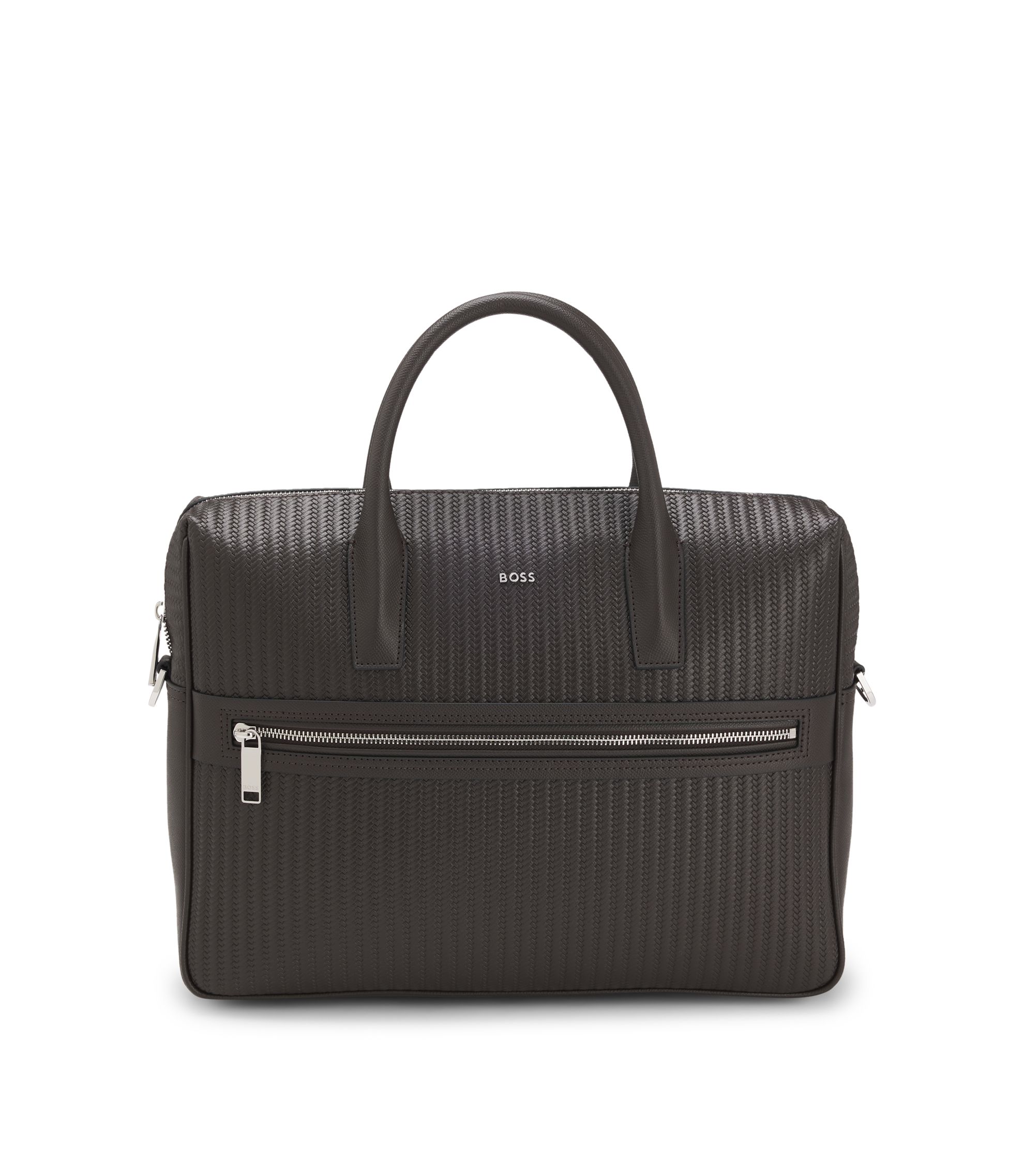 Aktentasche mit Allover-Prägung