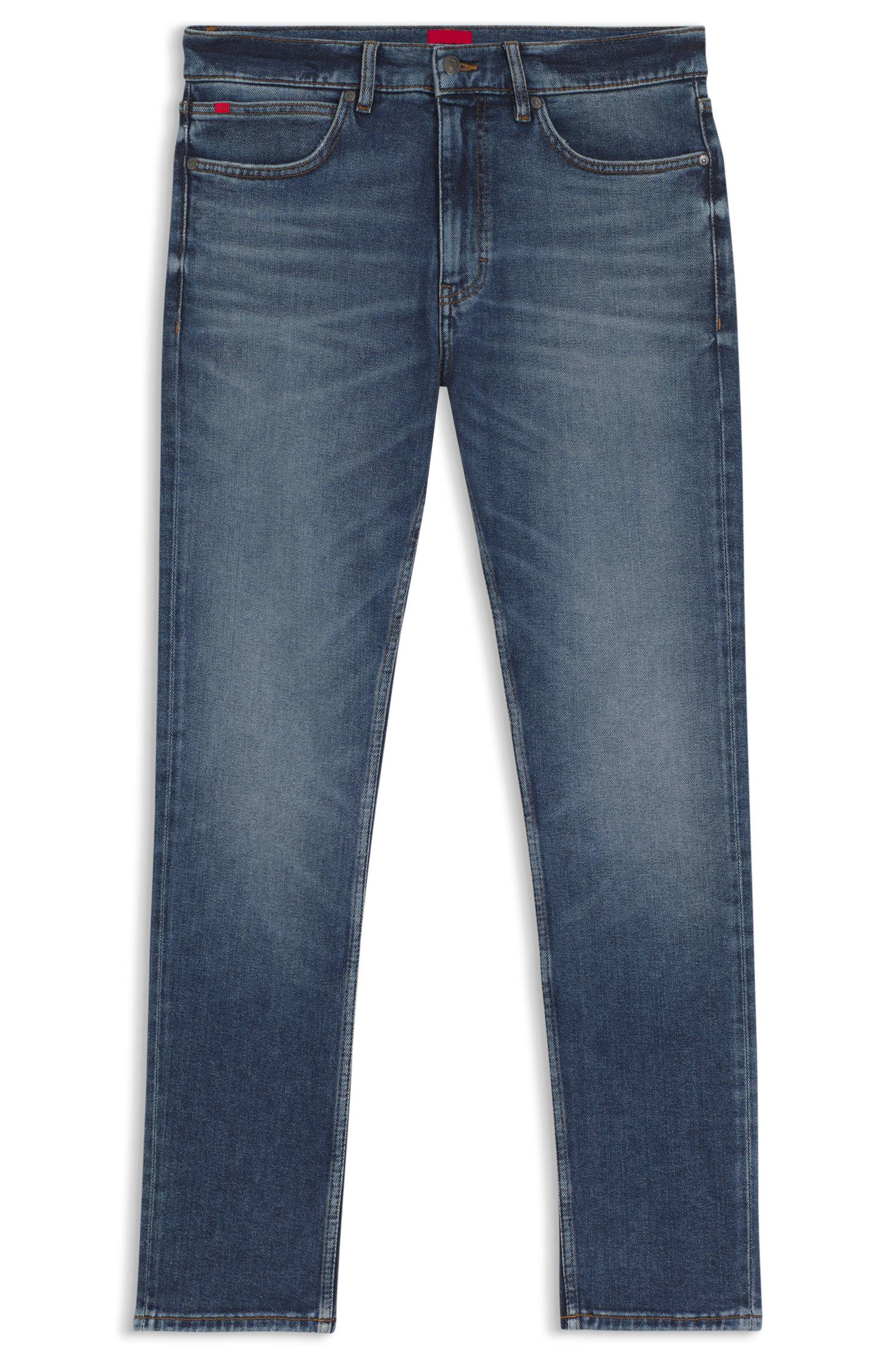 Hugo Slim-fit jeans in blue stretch denim herr – bild 4