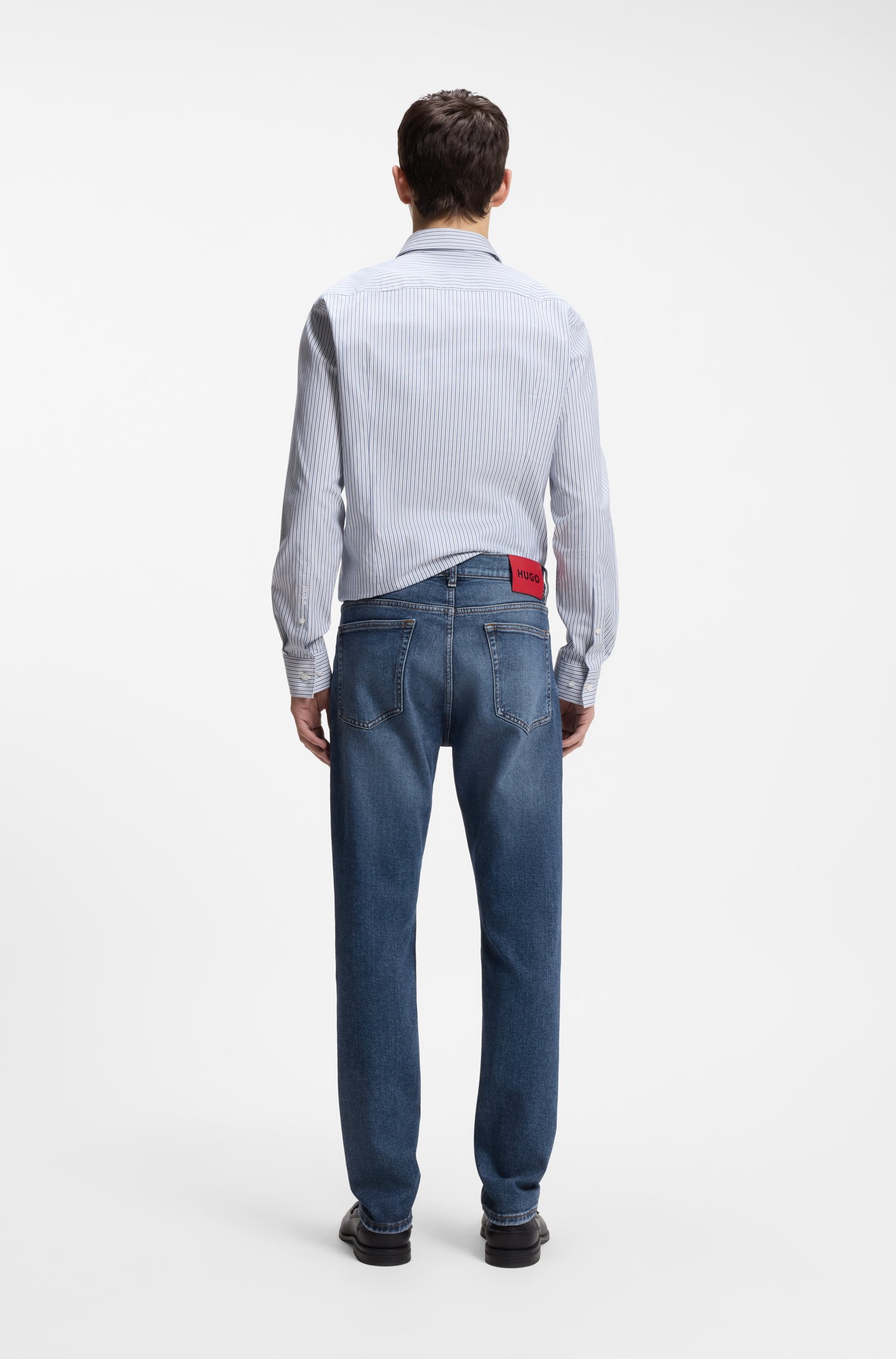 Hugo Slim-fit jeans in blue stretch denim herr – bild 2