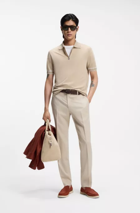 Perforated-suede holdall with metallic logo lettering