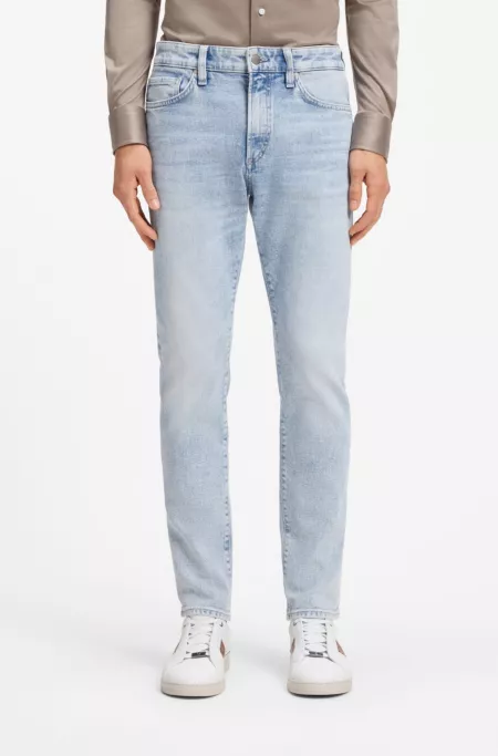 Jean Slim en denim à teneur en soie