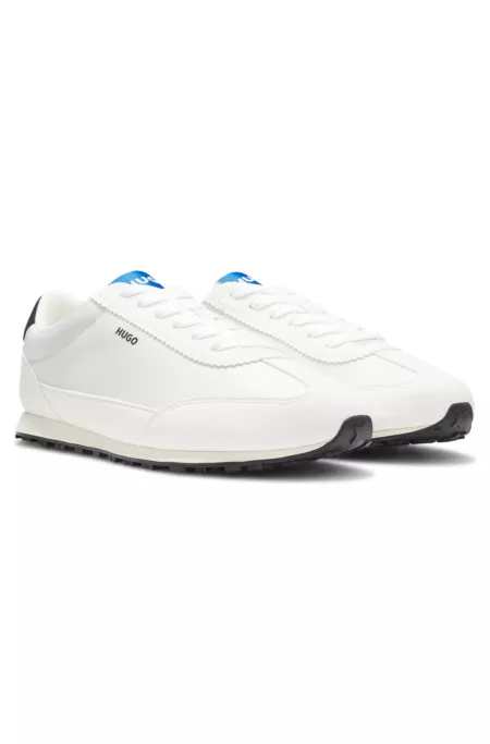 Textured-fabric trainers with star detail