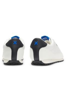 Textured-fabric trainers with star detail, Natural