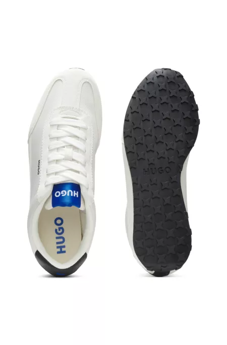 Textured-fabric trainers with star detail