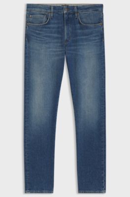 Jeans slim fit in morbido denim elasticizzato, Blu