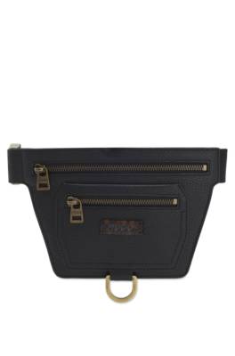 Grained belt bag with antique-gold-effect hardware 1