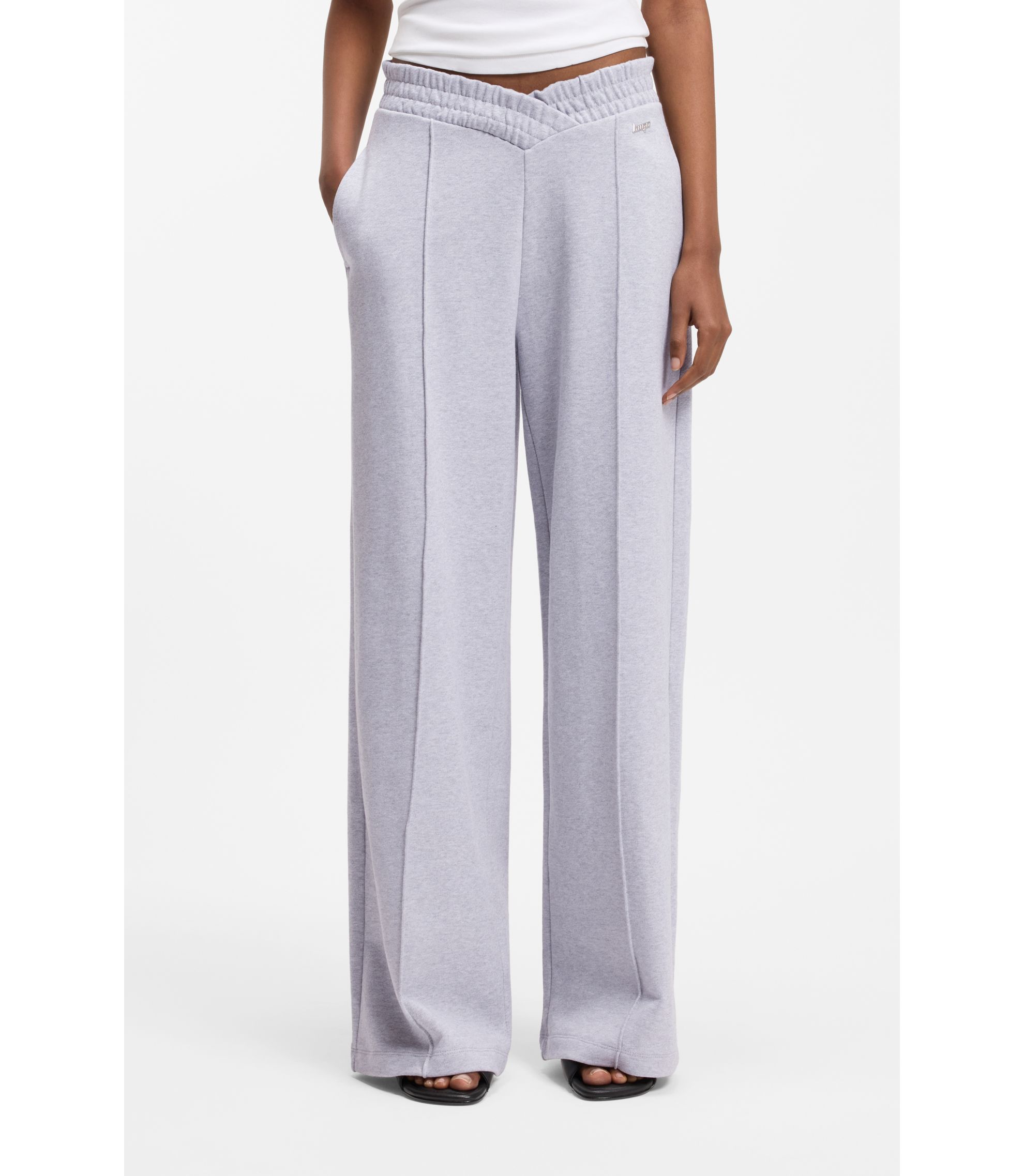 Entspannte Jogginghose aus Baumwolle mit gekreuztem Bund