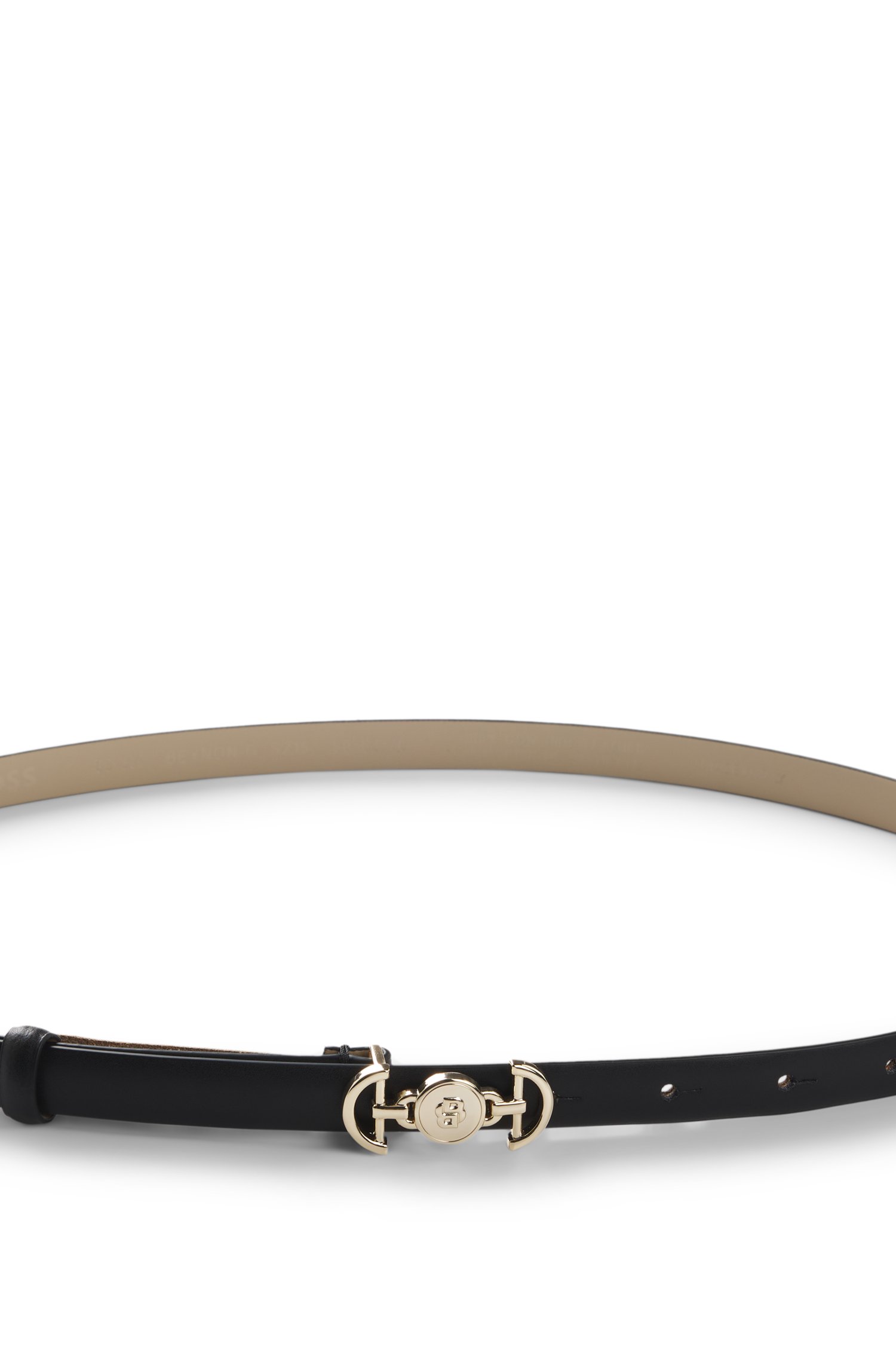 Boss Italian-leather belt with Double B monogram buckle skärp & hängslen dam – bild 3