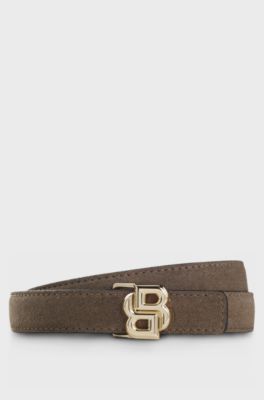 Reversible leather belt, Brown