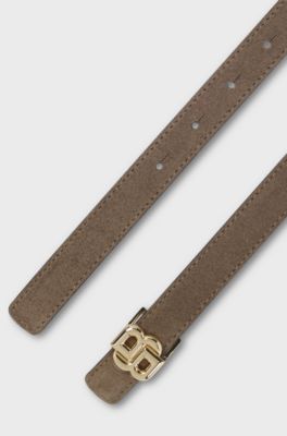 Reversible leather belt, Brown