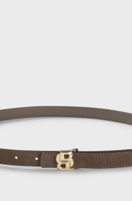 Reversible leather belt, Brown