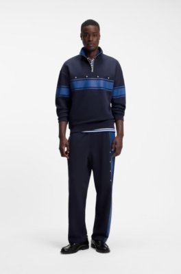 Hugo Relaxed-fit tracksuit bottoms in cotton with side stripe mjukisbyxor herr – bild 2