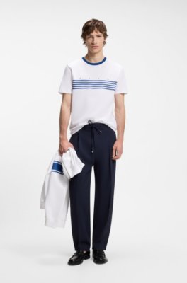 Hugo Cotton T-shirt with printed stripes herr – bild 2