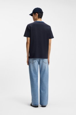 Hugo Cotton T-shirt with printed stripes herr – bild 3