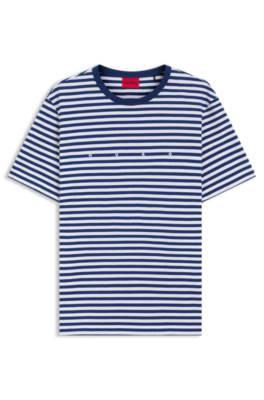 Hugo Relaxed-fit T-shirt in striped cotton jersey herr – bild 4