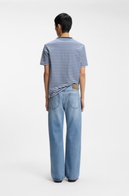 Hugo Relaxed-fit T-shirt in striped cotton jersey herr – bild 3