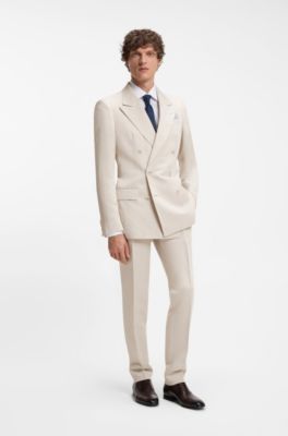 BOSS BY BECKHAM Giacca slim fit con micro fantasia, Grigio chiaro