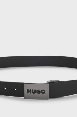 Reversible belt in Italian leather, Black