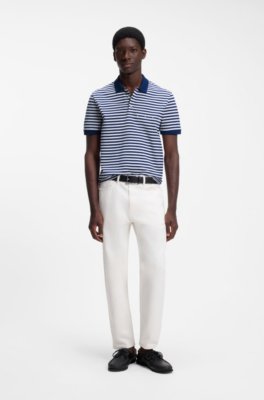 Hugo Cotton-piqué polo shirt with horizontal stripe pikéer herr – bild 2