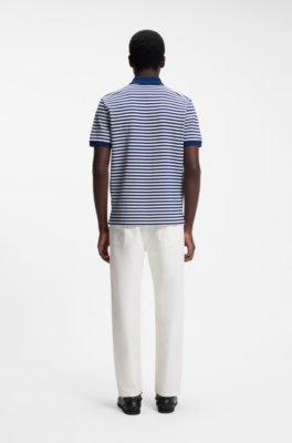 Hugo Cotton-piqué polo shirt with horizontal stripe pikéer herr – bild 3