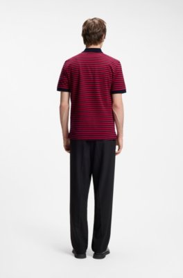 Hugo Cotton-piqué polo shirt with horizontal stripe pikéer herr – bild 3