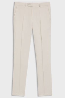 BOSS BY BECKHAM Pantaloni slim fit con micromotivo, Grigio chiaro