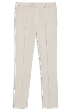 BOSS BY BECKHAM slim-fit broek met microdessin