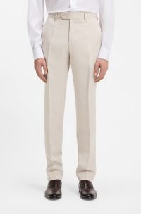 BOSS BY BECKHAM Pantalon Slim &agrave; micro motif, Gris chin&eacute;