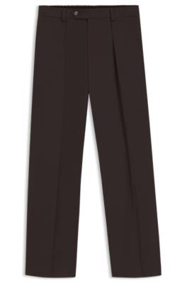 BOSS BY BECKHAM pleat-front trousers in cotton 1