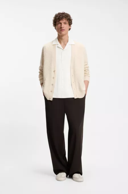 BOSS BY BECKHAM drawstring trousers in virgin wool