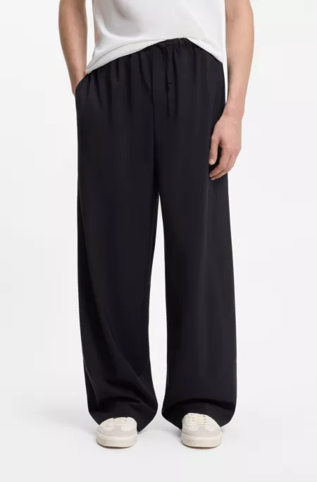 BOSS BY BECKHAM drawstring trousers in virgin wool