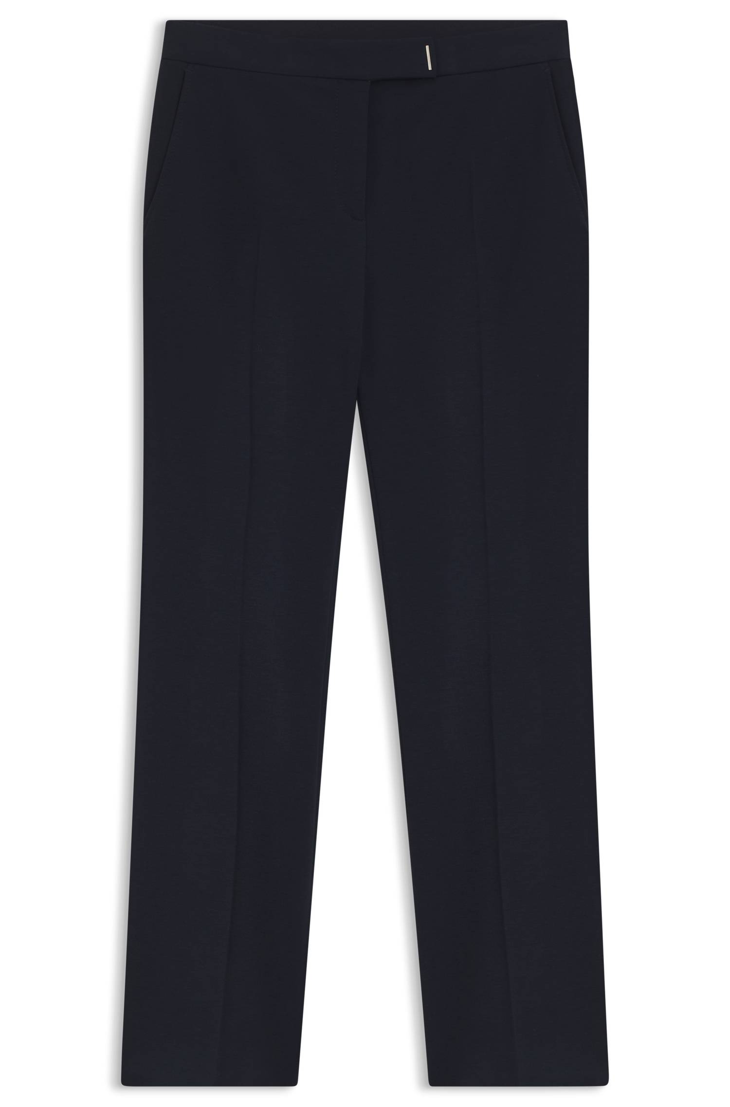 Boss Flared-fit cropped trousers in wrinkle-resistant stretch fabric byxor dam – bild 4