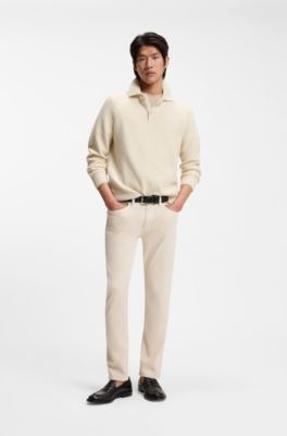 Slim-fit jeans in comfort-stretch denim, Natural