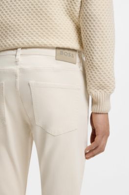 Slim-fit jeans in comfort-stretch denim, Natural