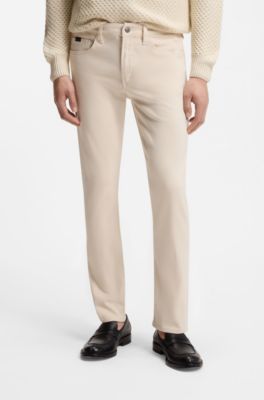 Slim-fit jeans in comfort-stretch denim, Natural